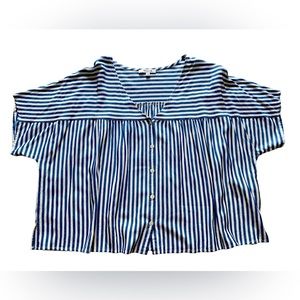 Madewell Button down blouse Tee